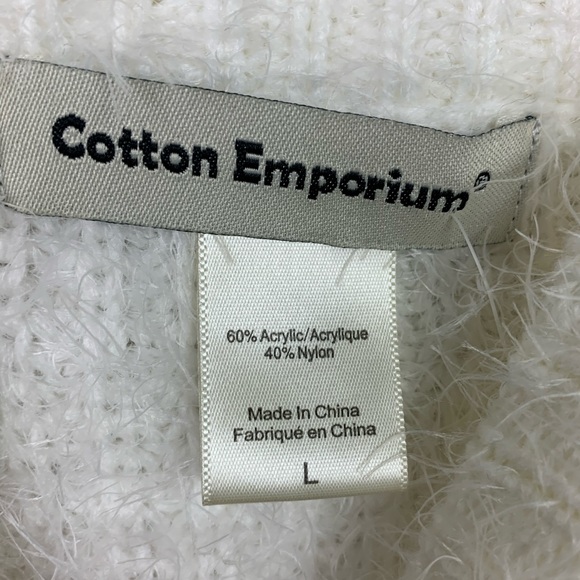 Cotton Emporium Stripe Mock Neck Eyelash Sweater - Picture 6 of 8